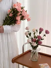インテリア用 フェイクフラワー ローズのブーケ【乾燥花・高級デコレーション・リビング用】