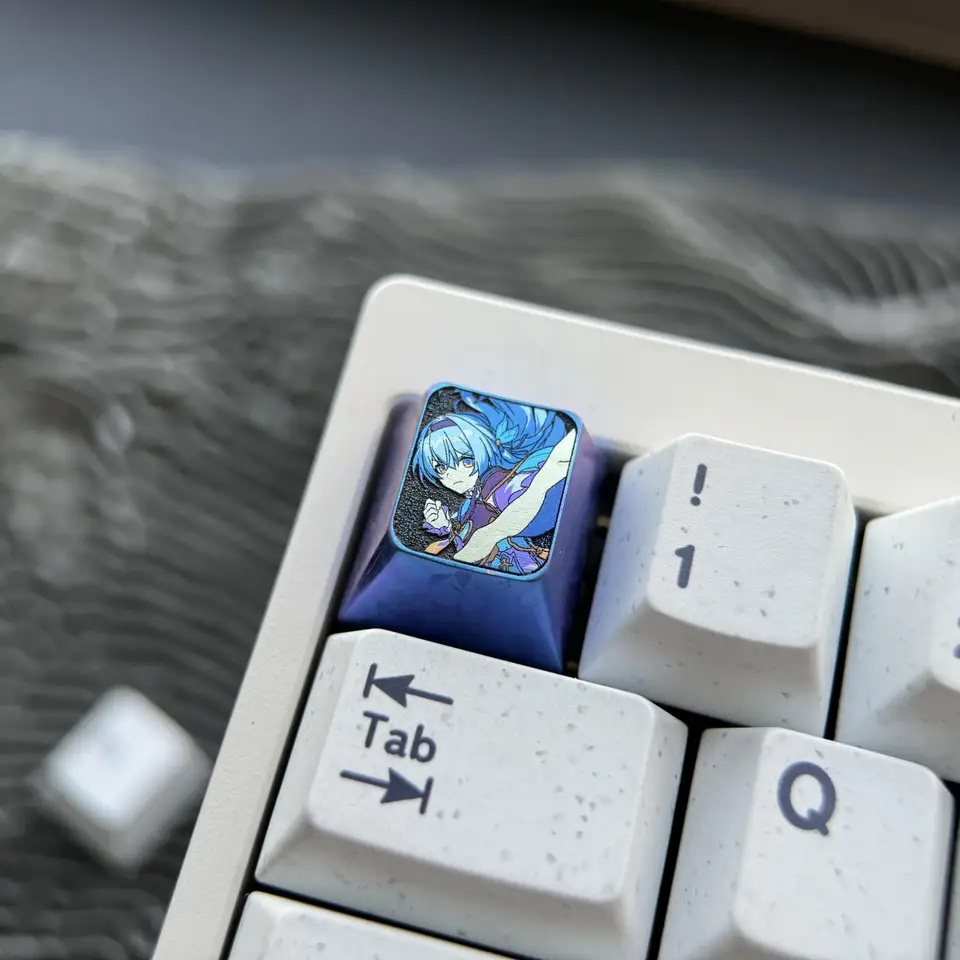 タイタニウム合金カラフルキーボードキャップ【アニメ風・陽極酸化処理・1.25U・1U対応】