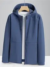 防風・防水のフルジップフリースジャケット【メンズ・秋冬用・フード付き・厚手】