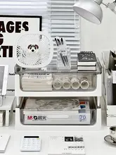 卓上ファイルボックス A4対応 書類ラック 多段収納 大容量 オフィス用品 デスクオーガナイザー