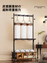 レトロデザインのスタンド式衣類ハンガー【移動可能・鉄製・多機能】