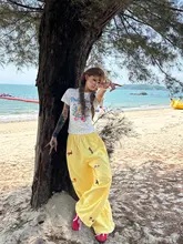 Tシャツ レディース 半袖 水玉 キューピッド柄 正肩 すっきりシルエット 夏 甘辛MIX「SIXMINU」