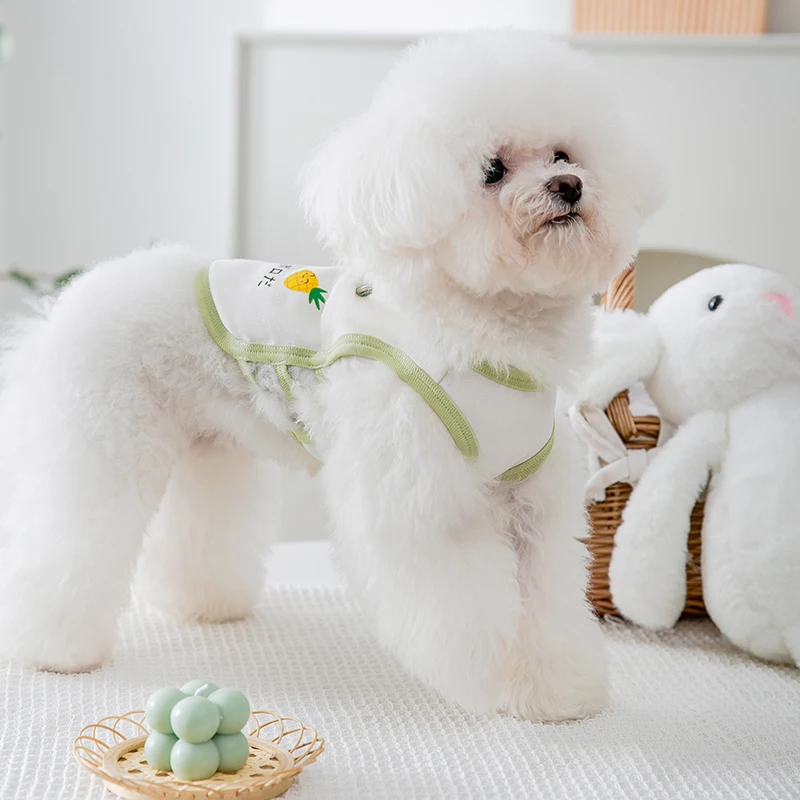 hipidog ピンクボーダー犬用ベスト：春夏季小型犬向けの通気性と快適性を実現