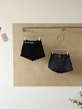 女性用高腰デザインのAラインスカートパンツ【カジュアル・トレンド・ルーズフィット】（セットアップ対応）