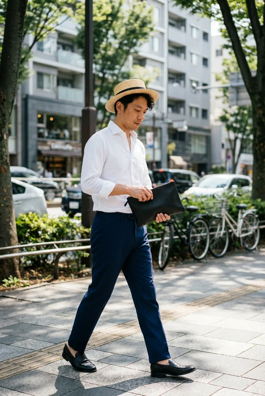 カーゴパンツ メンズ コーデ 完全ガイド　トップス選びの7つのルール