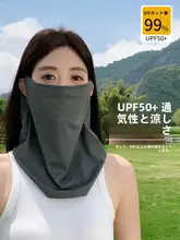 夏用 アイスタッチ 日焼け防止マスク【全顔保護・通気性・登山向け】
