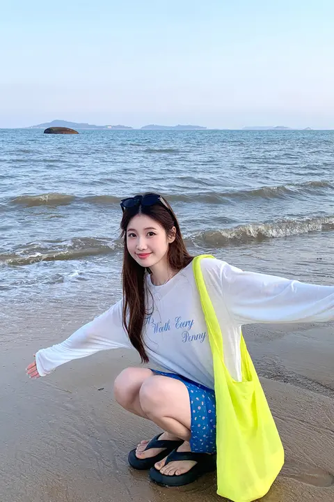 オーバーサイズ 白色 長袖Tシャツ【抜け感のあるデザイン・日焼け防止】