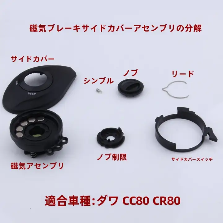 ルアー用スピニングリール 磁力ブレーキサイドカバー