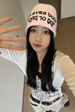 ニット漁師帽 レディース 秋冬用【耳あて付き・ワイドブリム・フリーサイズ・ロゴデザイン】