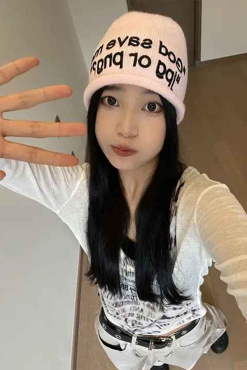 ニット漁師帽 レディース 秋冬用【耳あて付き・ワイドブリム・フリーサイズ・ロゴデザイン】