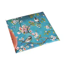 杏花小鳥デザインの新中式座布団【レトロな紅木ソファ用・厚手・中国風】