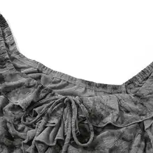 独特な雰囲気のタイダイ柄フリル付き長袖Tシャツ【フランス風・ウエストシェイプ・秋用】