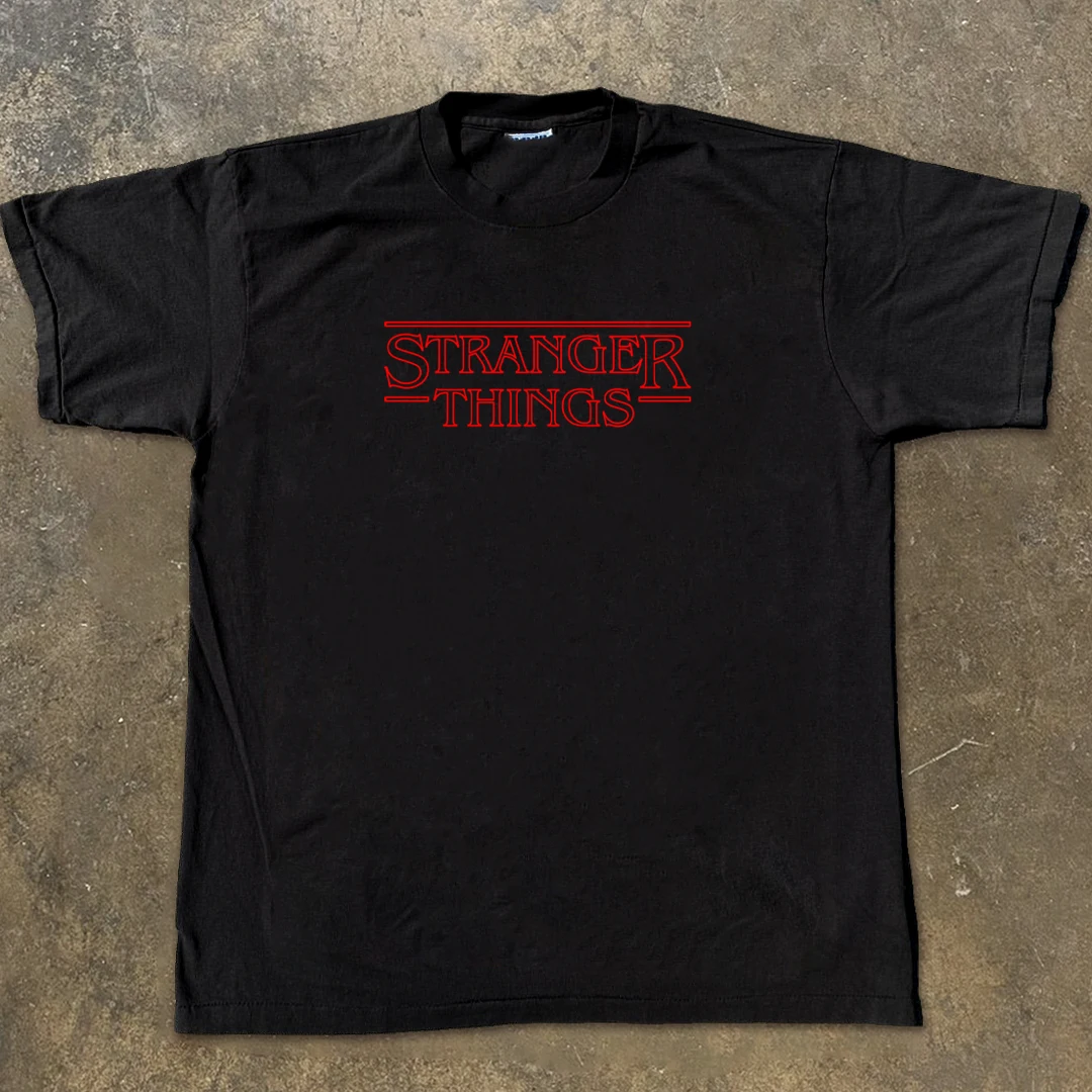 ストレンジャーシングスTシャツ：アメリカンスタイルのコットン短袖が提供する着心地と通気性