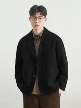 極上の柔らかさのフラットラペルカジュアルジャケット【メンズ・春秋用・ゆったりデザイン】