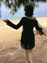 女性用 ビキニ3点セット【長袖パーカー・セクシー・大きいサイズ・温泉用】（セットアップ対応）