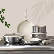 CAROTE 陶器製 ノンストック鍋【家庭用・取り外し可能・IH対応・ガスコンロ使用可】（セットアップ対応）