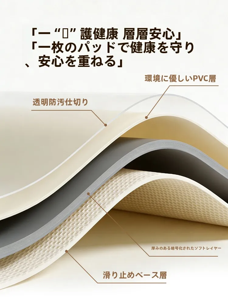 高級感漂う防水テーブルマット：汚れ防止・洗濯不要・耐熱・お洒落なダイニングテーブル敷物