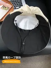 紫外線対策！広ツバ夏用日除け帽子【ポニーテール対応・肩までカバー】