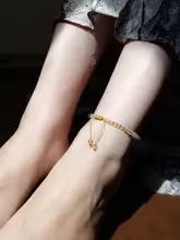 天然素材の細い足首のアクセサリー【紫水晶・白水晶・黒曜石・茶晶・青金石・ビーズ飾り】