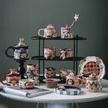 マグカップ テーブルプレート ユーザー 創造的な手作り陶器