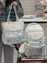 大柄の猫デザイン ドット柄リュックサック【女子学生向け・個性的なスタイル】