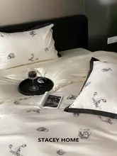 STACEY 高級仕立て 木蘭柄 60サテン ランペン 天絲ライセール ベッドリネン 4点セット