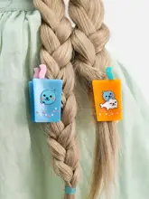 ヘアアクセサリー バンスクリップ ヘアクリップ キッズ ガールズ アセテート キャラクター かわいい 前髪留め