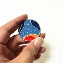 星空デザインの金属ブローチ【ゲーム関連・プレゼント用】