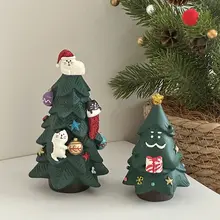 ミニクリスマスツリーデスクトップ飾り【クリスマス装飾・撮影小道具・ホリデーギフト】