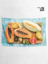 木瓜デザインのイラストポスター【おしゃれなインテリア・背景布・装飾用】