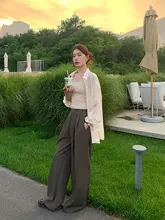 ロングワイドパンツ【ハイウエスト・フィット・ストレート】