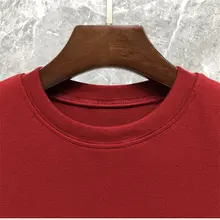 優れたフィット感のレディース半袖Tシャツ【レッド・コットン・スリムフィット・夏用】