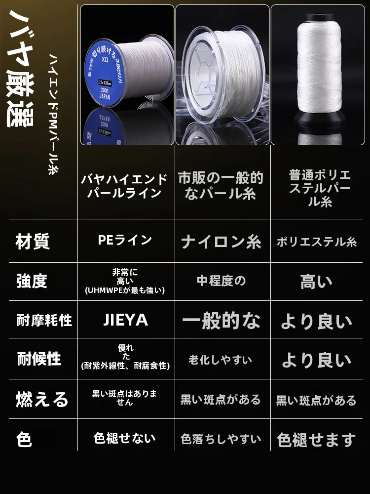 パールラインビーズネックレス・ブレスレット用手作りDIY材料の特徴と使い方