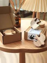 可愛い鳥デザインの木製フック【穴あけ不要・壁掛けタイプ】
