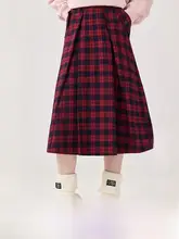 クラシックなチェック柄のハイウエストスカート【秋冬季・アカデミックスタイル・立体裁剪】