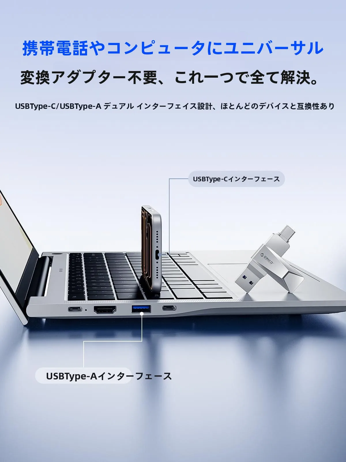 Orico CB05 USBメモリ：Type-Cデュアルインターフェースで高速データ移動とセキュリティ対策を実現