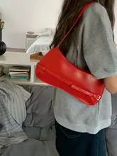 モダンなフランス風ショルダーバッグ【レトロバゲットスタイル・赤・結婚式用】