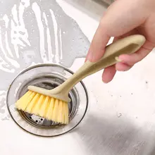 鍋用ブラシ キッチン用具 シンクとコンロ用のロングハンドルブラシ