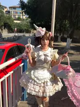 可愛いラウンド襟エプロン【甘いロリータスタイル・二部構成】