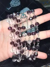 ロリータスタイルのゴシック十字架アクセサリーロングネックレス【ユニークなデザイン・毛糸使用】