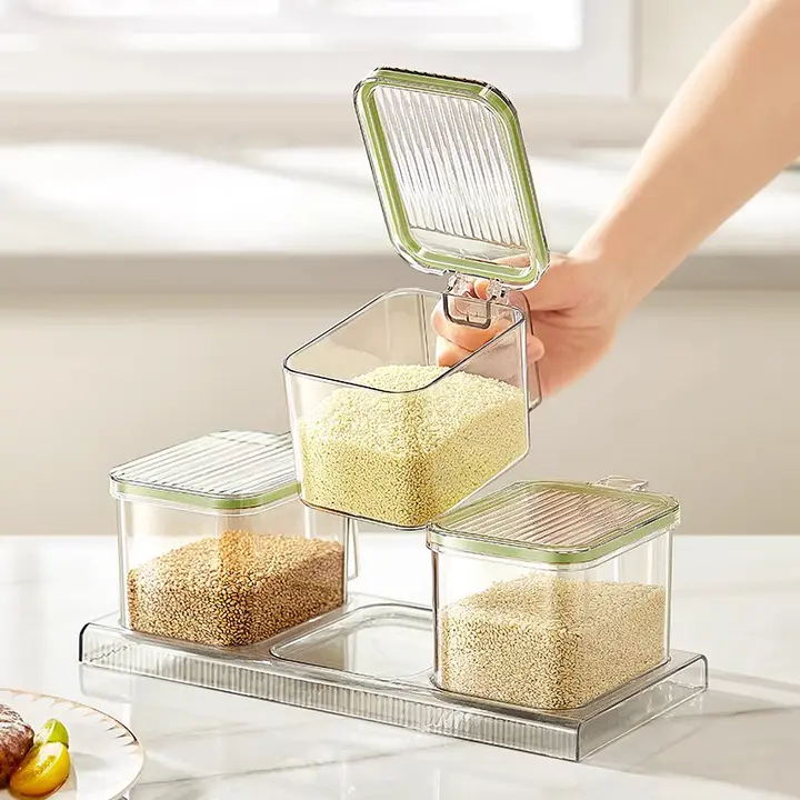 高級厨房用調味料収納ボックス【防潮・密封タイプ】