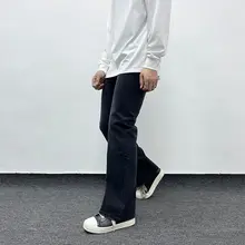 フィットブラックデニムパンツ【ウォッシュ加工・スリムデザイン・メンズ用】