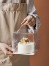 透明ケーキボックス【2寸・3寸・4寸・5寸対応・持ち手付き・焼き菓子用】