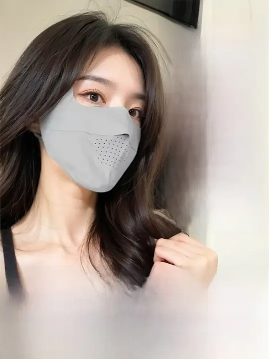 UVカット全顔面マスク【アイプロテクション・軽量・通気性・女性用】