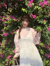白色キャミソールワンピース【春夏向け・多様なコーディネート対応】