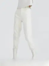 OBEG ハイウエストストレートデニムパンツ【冬用・シンプル・通勤向け】
