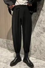スラックス ジョガーパンツ メンズ 大きいサイズ マジックテープ ギャザー ドレープ ワーク ルーズ 春