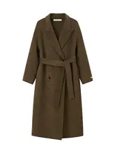高級感のある裏表使えるコート【女性用・ロング・ウール混・秋冬用】