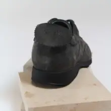 イタリア製VIBRAMソールのスエードレザー・ブロックデザインカジュアルシューズ