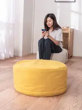 丸型 厚手コットン麻座布団【リビングや和室用・畳対応】